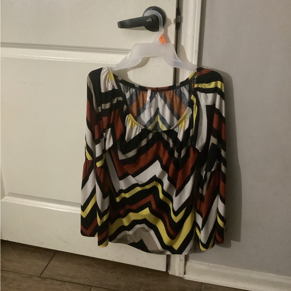 Voll Style Multicolor Chevron Blouse
